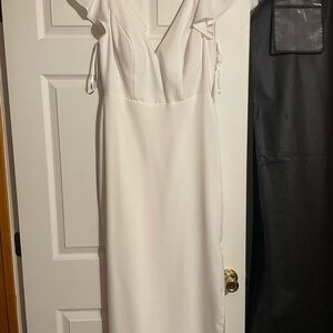 Jasmine Elegant Cream Midi Dress